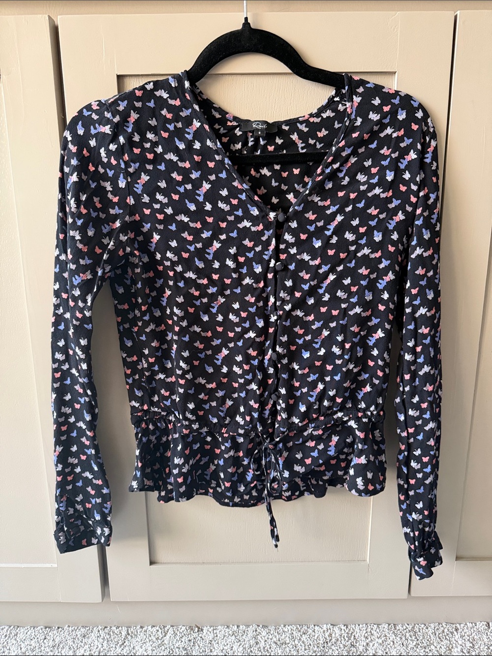 Rails Beaux Butterfly Print Blouse